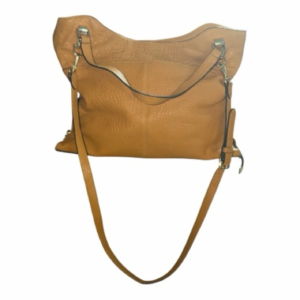 Vince Camuto Mustard Yellow Leather Shoulder Bag - Picture 2 of 11